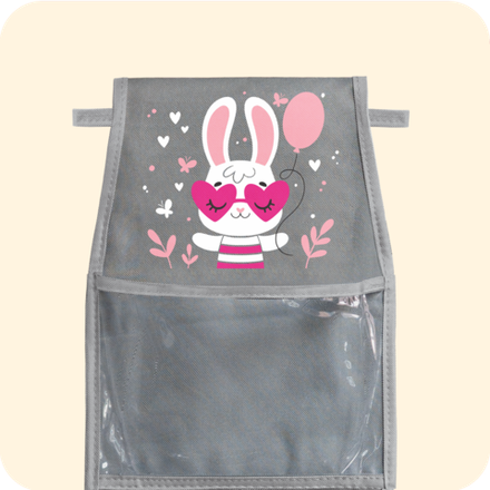Кармашки в садик 85х24 Зайка (серый)