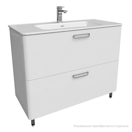 Тумба напольная IDDIS Brick, белая, 100 см, BRI10WFi95 подходит ум. 0101000i28