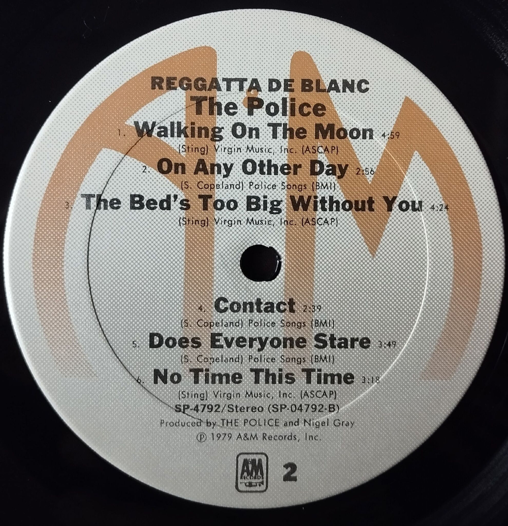 Винтажная виниловая пластинка LP The Police Reggatta De Blanc (USA 1979) Does Everyone Stare
