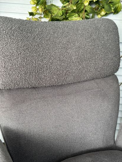 Стул TRIS 360 град. поворот с возвратом, Davis Nowo 92 серый, букле /Point 90 серый/ Черный