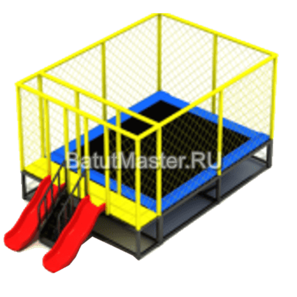 Батутная арена "Восторженный ребенок" с двумя горками 4,5x4x2,2 м