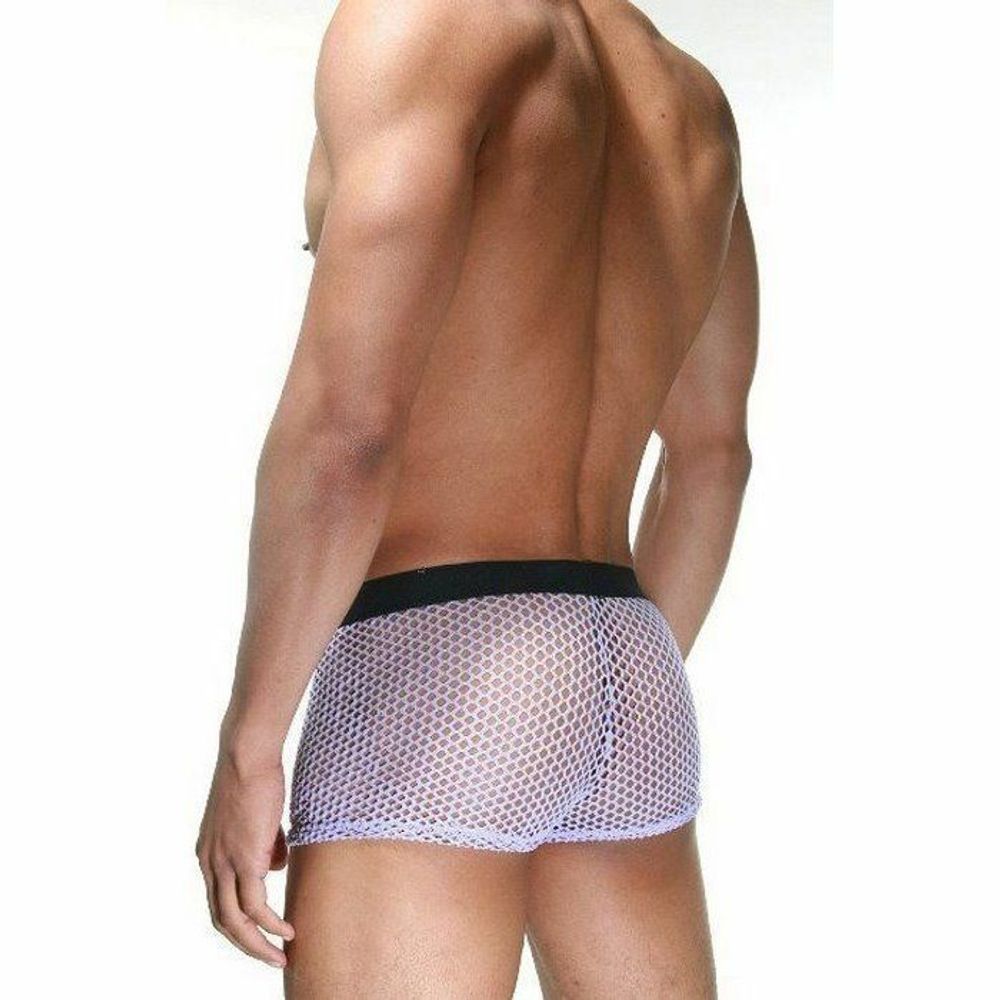 Мужские трусы хипсы сиреневые в сетку La Blinque LB15272