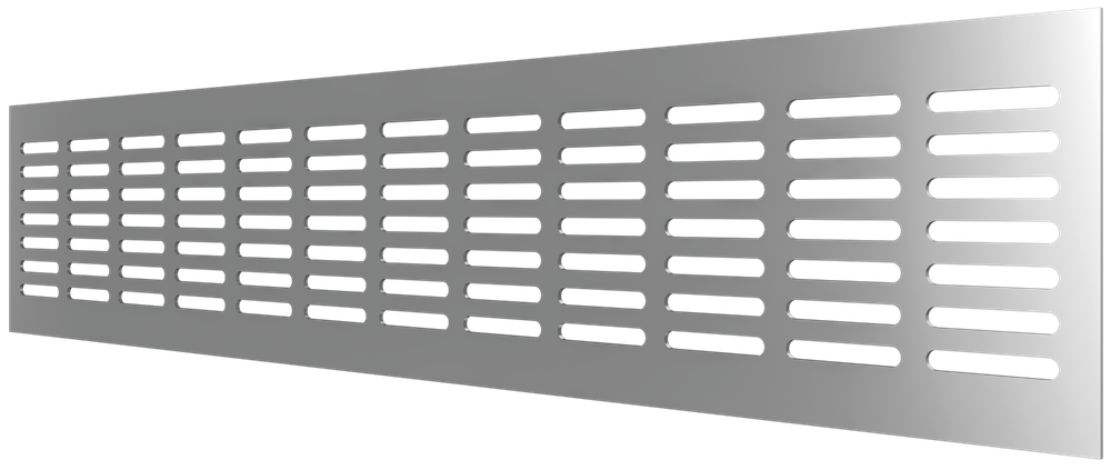 Решетка переточная алюминиевая с анодированным покрытием 480x80, Silver 4808DP Al Silver