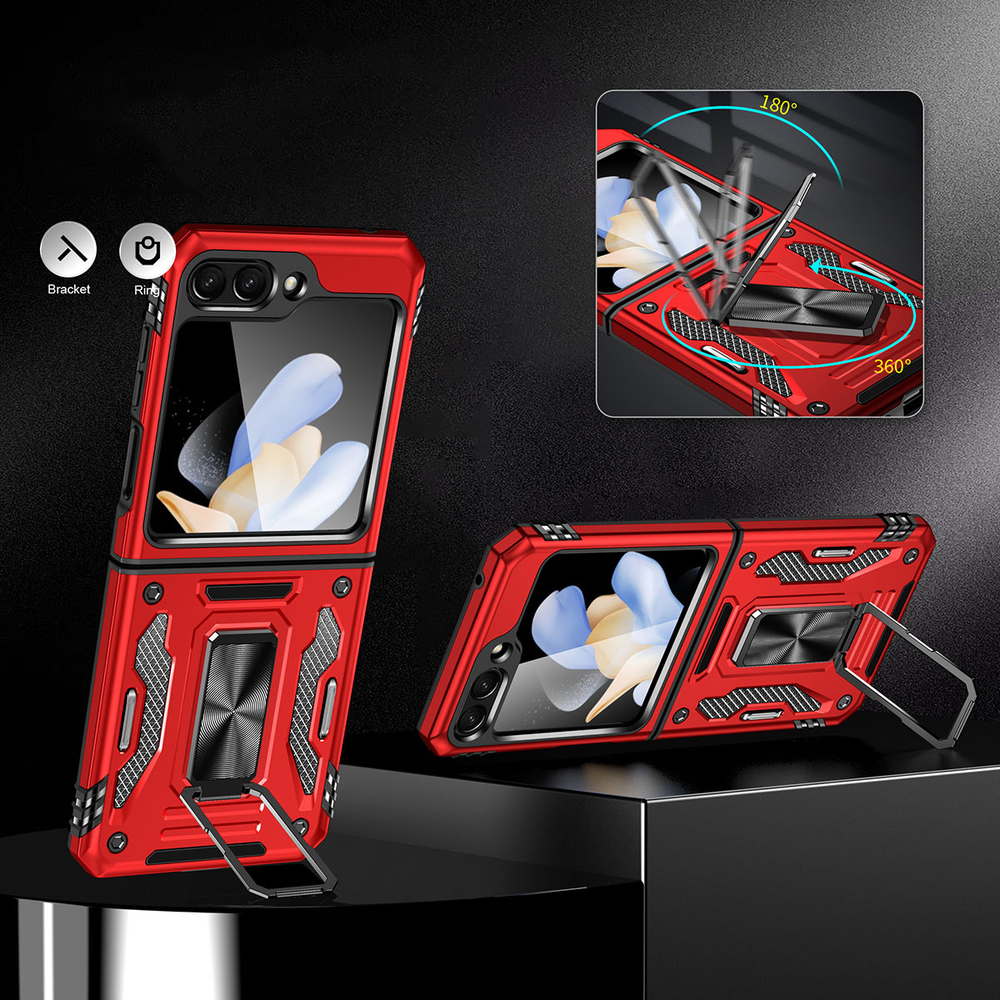 Чехол Safe Case с кольцом и защитой камеры для Samsung Galaxy Z Flip 6