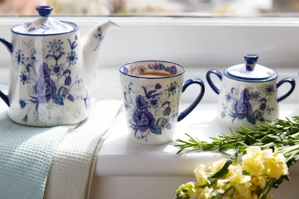 Kitchen Craft Сахарница London Pottery Blue Rose 13x10x8 см