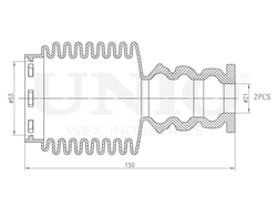 Комплект пыльника с отбойником UNIO DUC-50015