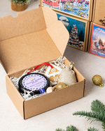 Новогодний подарочный набор с крем-медом и чаем