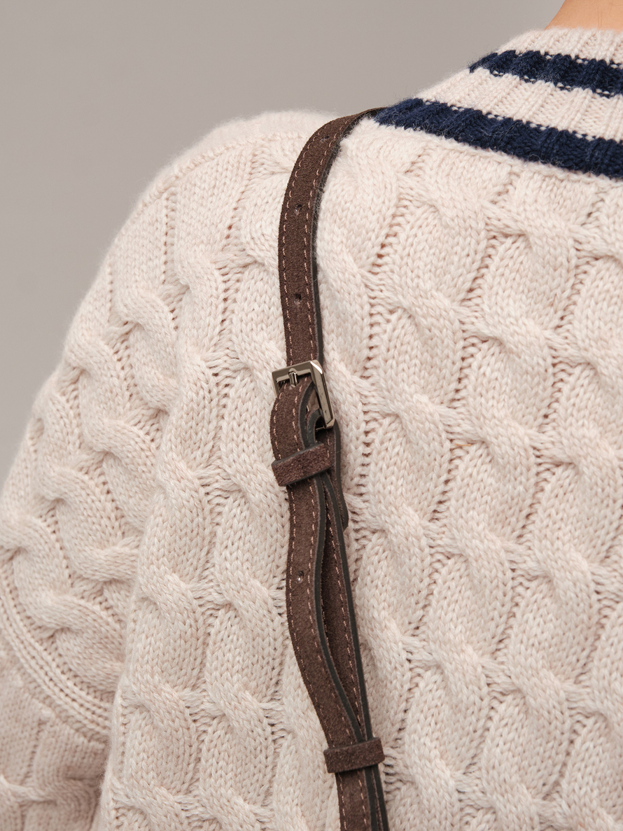 Замшевая сумка DBR 31348 темно-коричневый