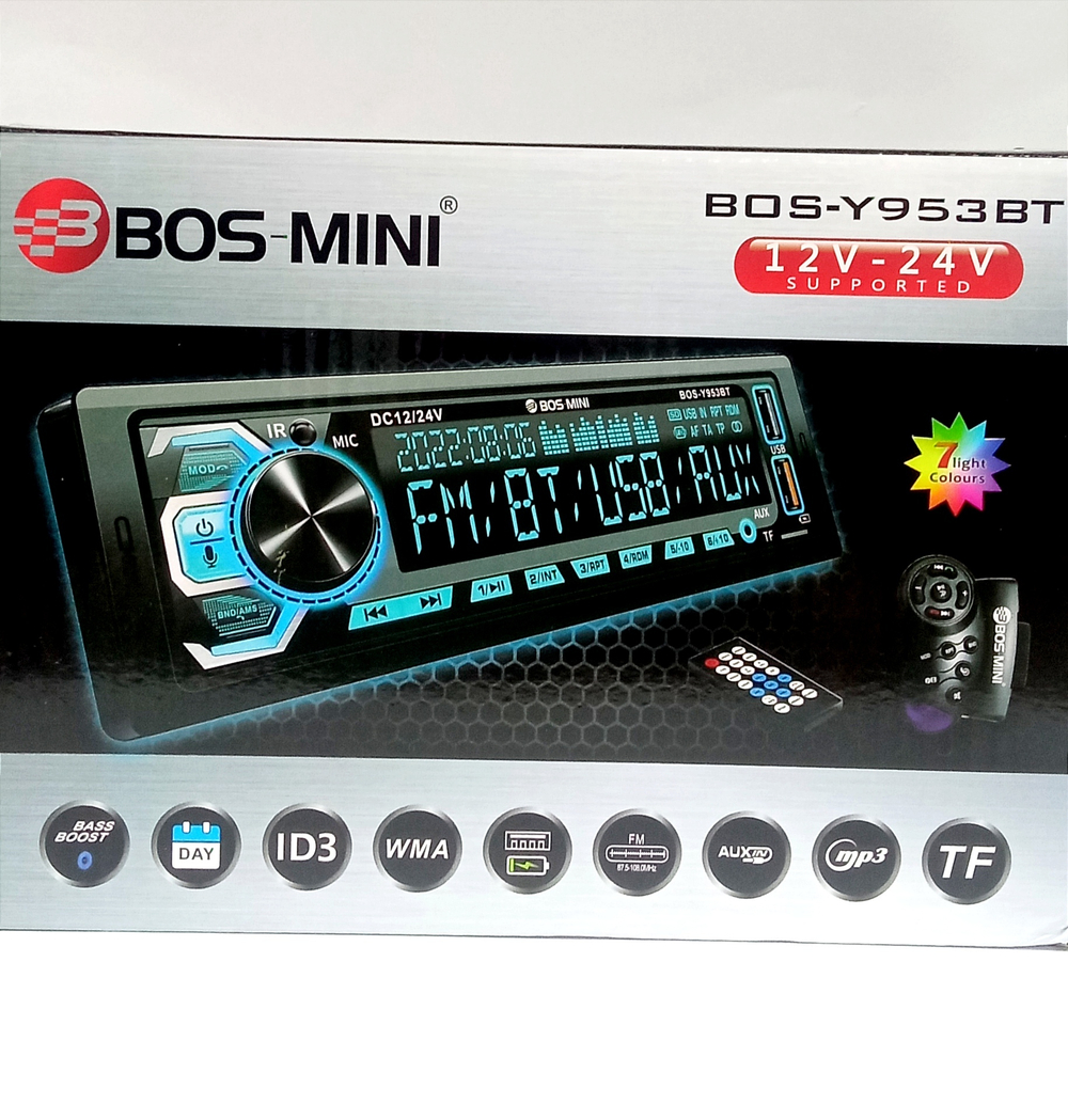 Автомагнитола BOS-MINI BOS-Y953BT (12В-24В)