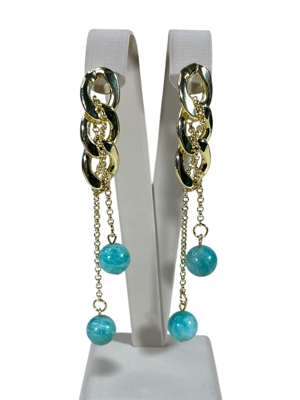 Серьги Цепь с подвесками