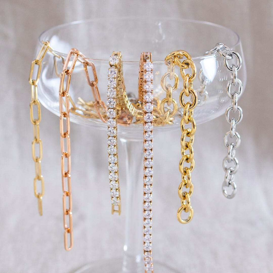 Браслет Qudo CASSIO 18 cm Cristal-Gold 102028/30-1816