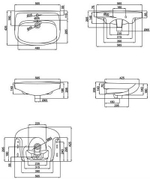 Раковина с пьедесталом Zero, 56,5х42,5 см, с отверстием под смесителя, белая, ZCL1606162-CR