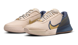 Мужские кроссовки теннисные Nike Zoom Vapor Pro 2 Clay Premium - Бежевый, небесный, Золотой
