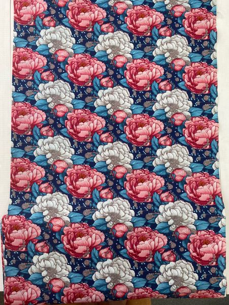РОЗОВО-БЕЛЫЕ РОЗЫ И ЖЕМЧУГ  100% хлопок Handmade Fabrics 5