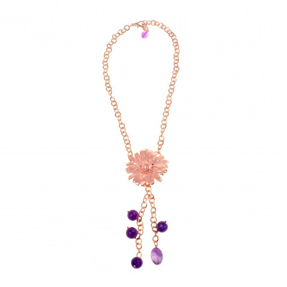 Колье в виде цветка Ester Bijoux Маргаритки CL1024-RG/V BR