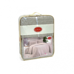 Комплект MUSLIN KARE из 3 предметов кофейный (покрывало 240*260 см и 2 наволочки 50*70 см)