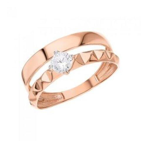 Кольцо из золота с фианитами