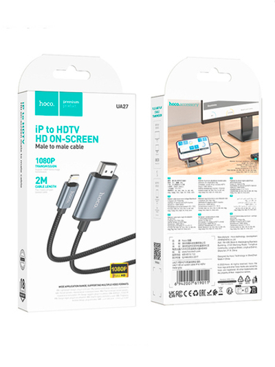 Переходник iPhone (Lightning) - HDMI (HDTV) hoco UA27