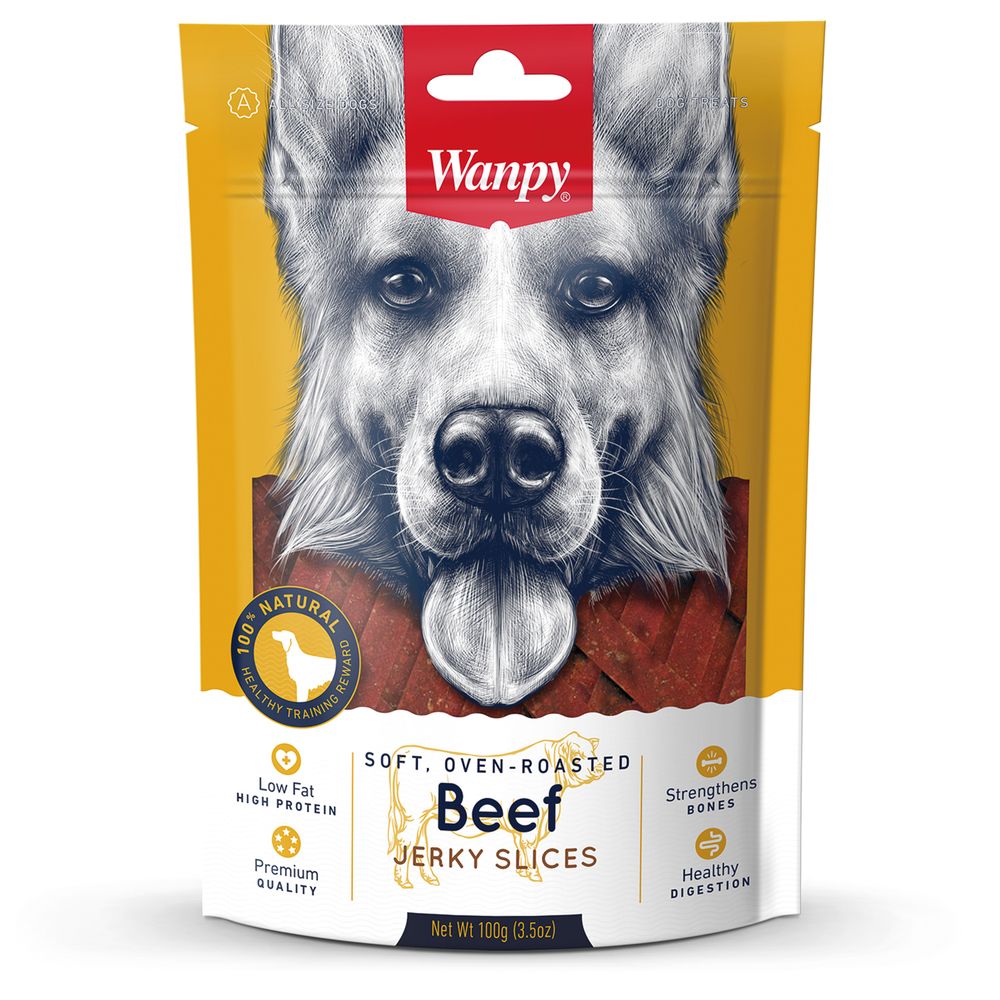 Wanpy Dog лакомство соломка из вяленой говядины 100г