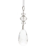 Украшение новогоднее «Сияющая капля» 10 см, Прозрачный