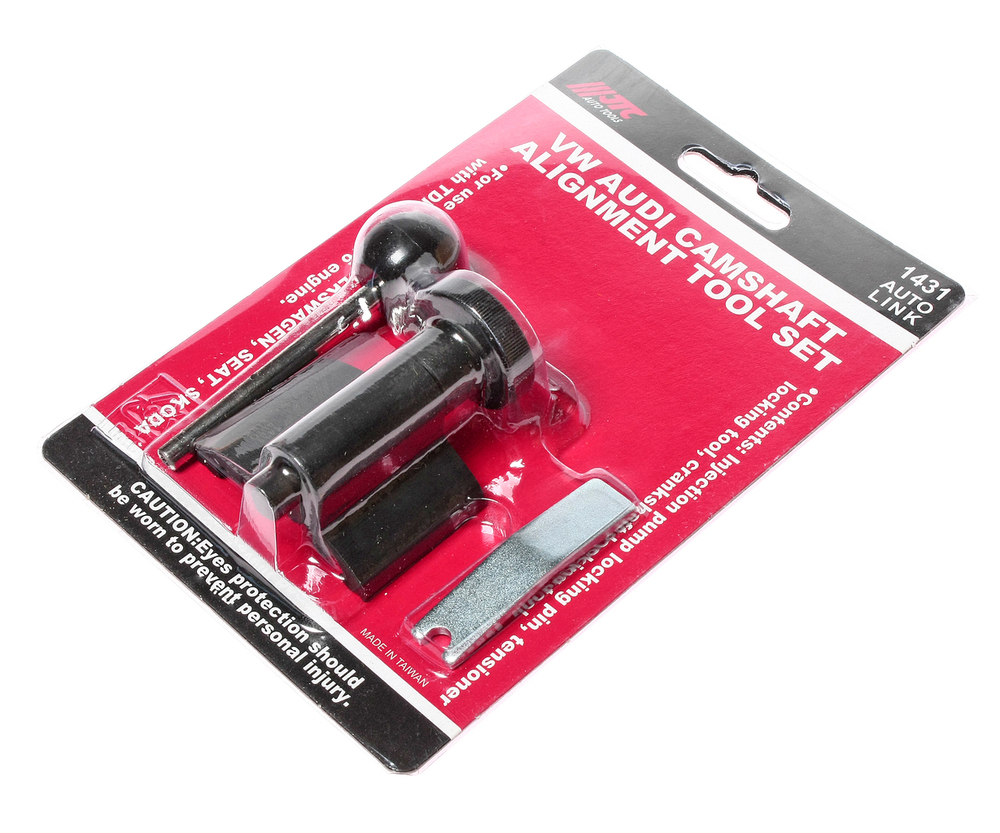 JTC-1431 - Фиксатор коленвала, шкива, натяжителя ремня (VW,AUDI,SEAT,SKODA V6 TDI PD) JTC - 
  В комплекте:


  
    Инструмент шкива ТНВД.
    Инструмент для фиксации натяжителя ремня.
    Фиксатор коленвала.
  


  Используется: AUDI, VOLKSWAGEN, SEAT, SKODA WITH TDI PD и V6
  Количество в оптовой упаковке: 12 шт. и 60 шт. 
  Габаритные размеры: 175/120/40 мм. (Д/Ш/В) 
  Вес: 237 гр.