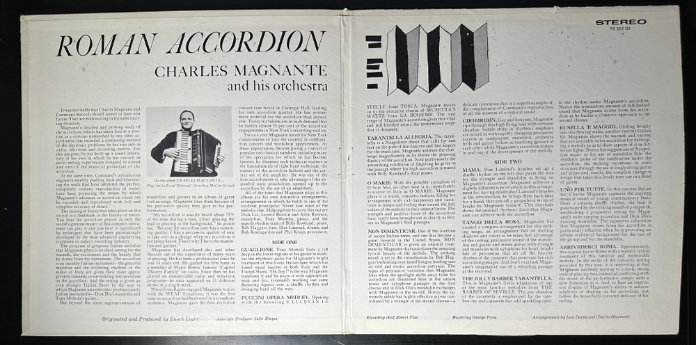 Charles Magnante And His Orchestra ‎– Roman Accordion (США 1963г.)