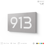 Номер на дверь 913, табличка на дверь для офиса, квартиры, кабинета, аудитории, склада, серая 120х70 мм, Айдентика Технолоджи