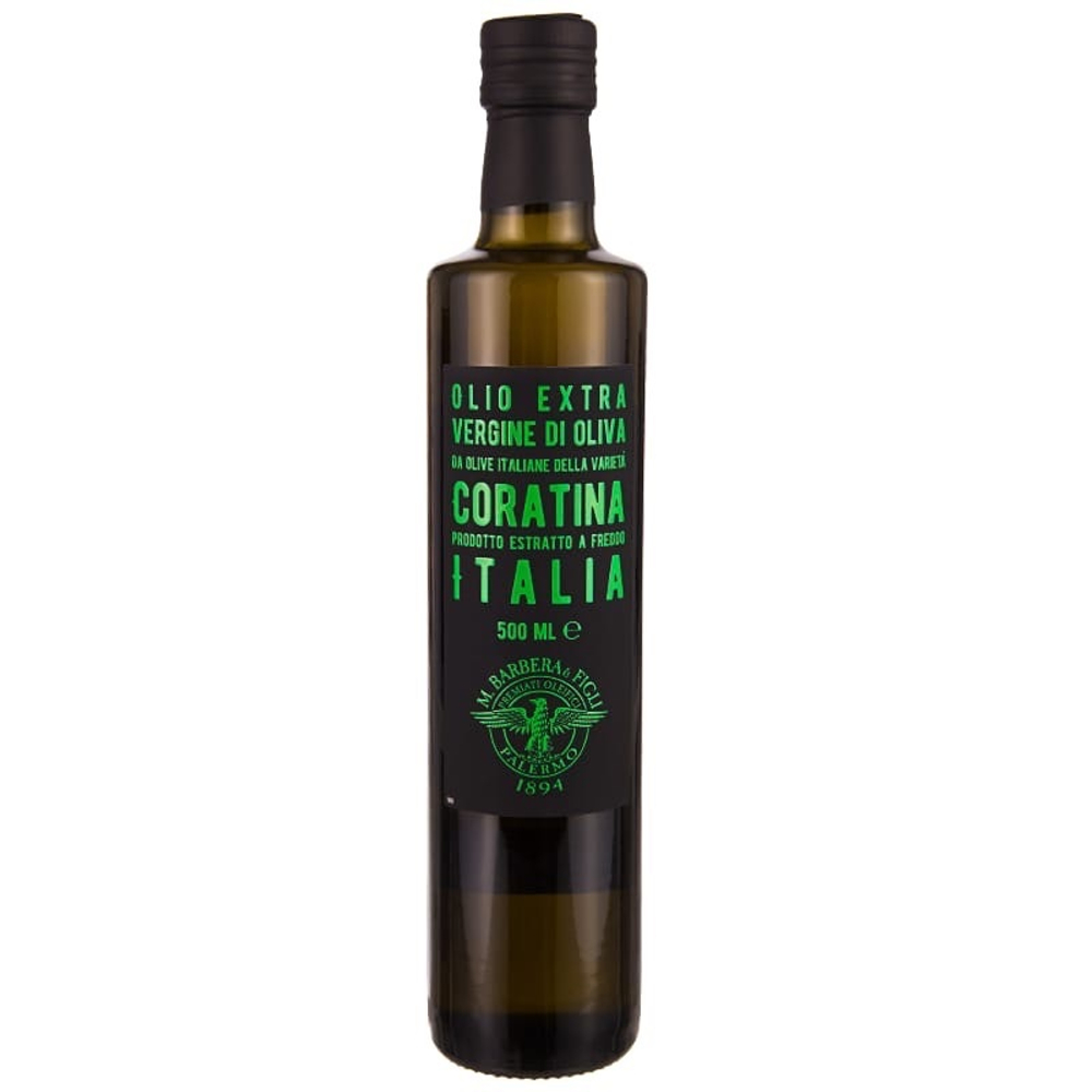 Оливковое масло BARBERA CORATINA Extra Virgin 100% Italiano, 500 мл Италия