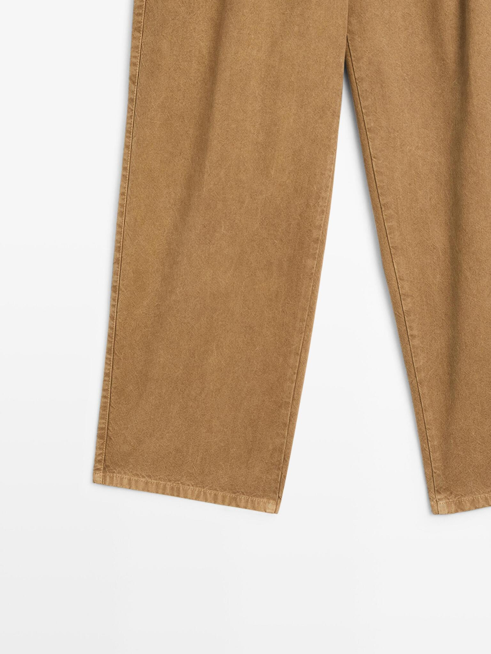 Massimo Dutti Брюки свободного кроя с высокой талией, охра