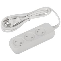 Удлинитель электрический ЭРА UDL-10-330 Greenline 3 розетки без заземления 3м ПВС 2x0.75мм2 | Бытовые удлинители