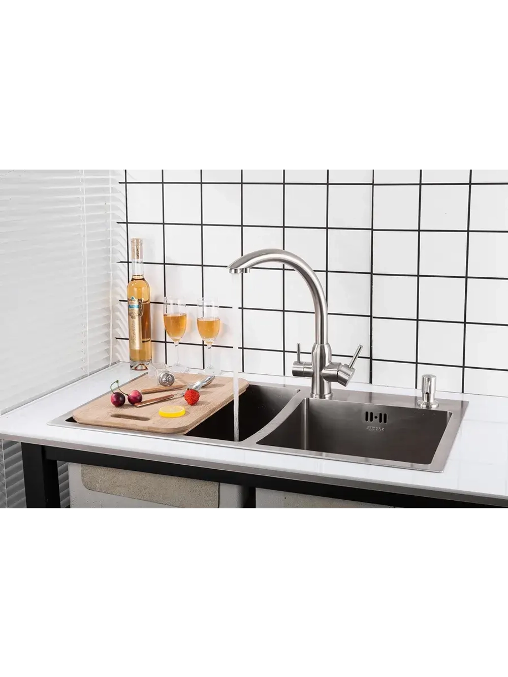Смеситель для кухни с подключением под фильтр FRAP F43899