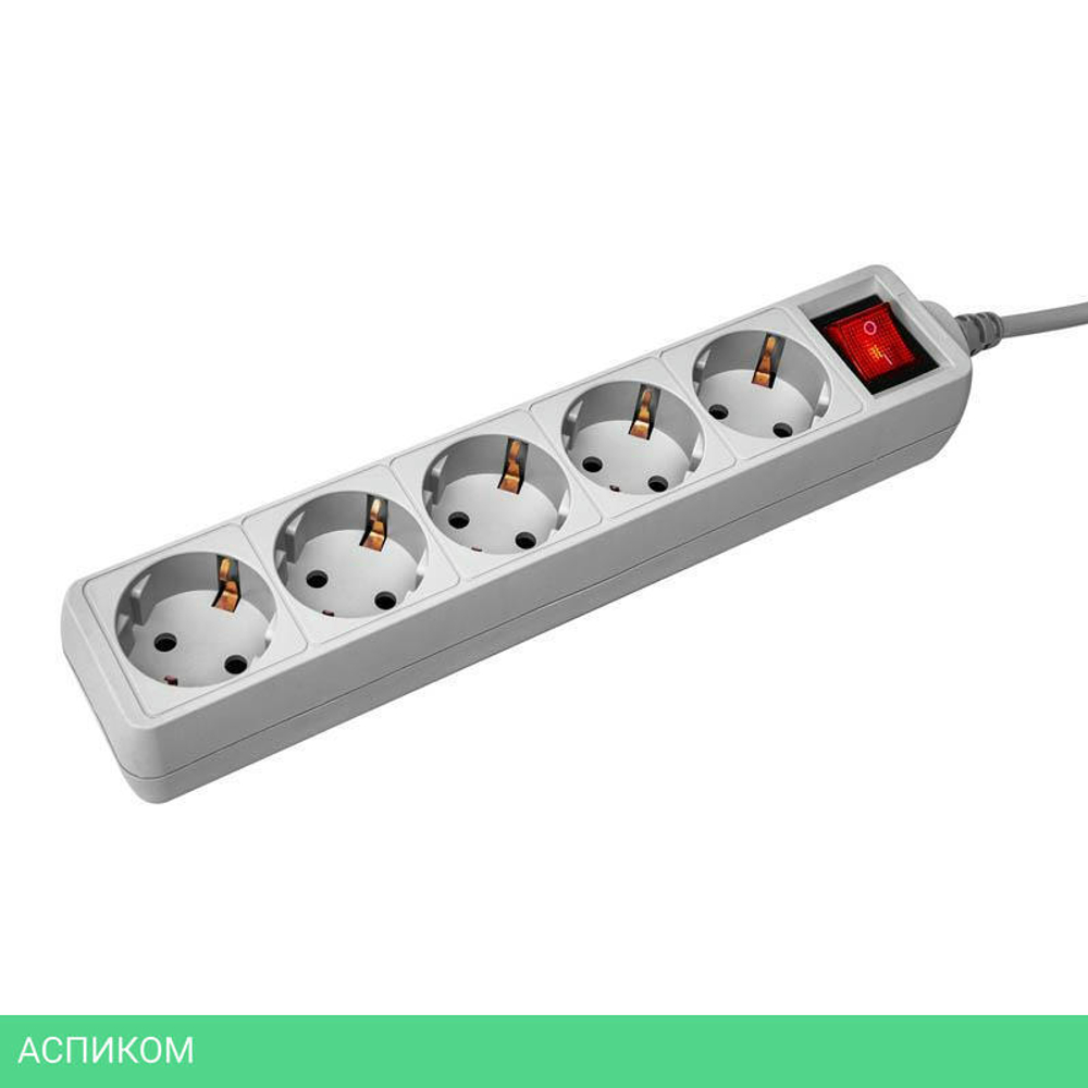 Сетевой фильтр PC Pet AP01006-E-G серый