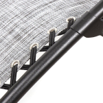 Шезлонг пляжный складной, металл, 165х65х110 см, 100 кг, 2 положения спинки, серо-белый, Green Days