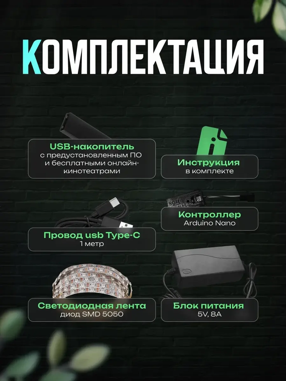 Динамическая адаптивная подсветка Ambilight для экранов 2 м