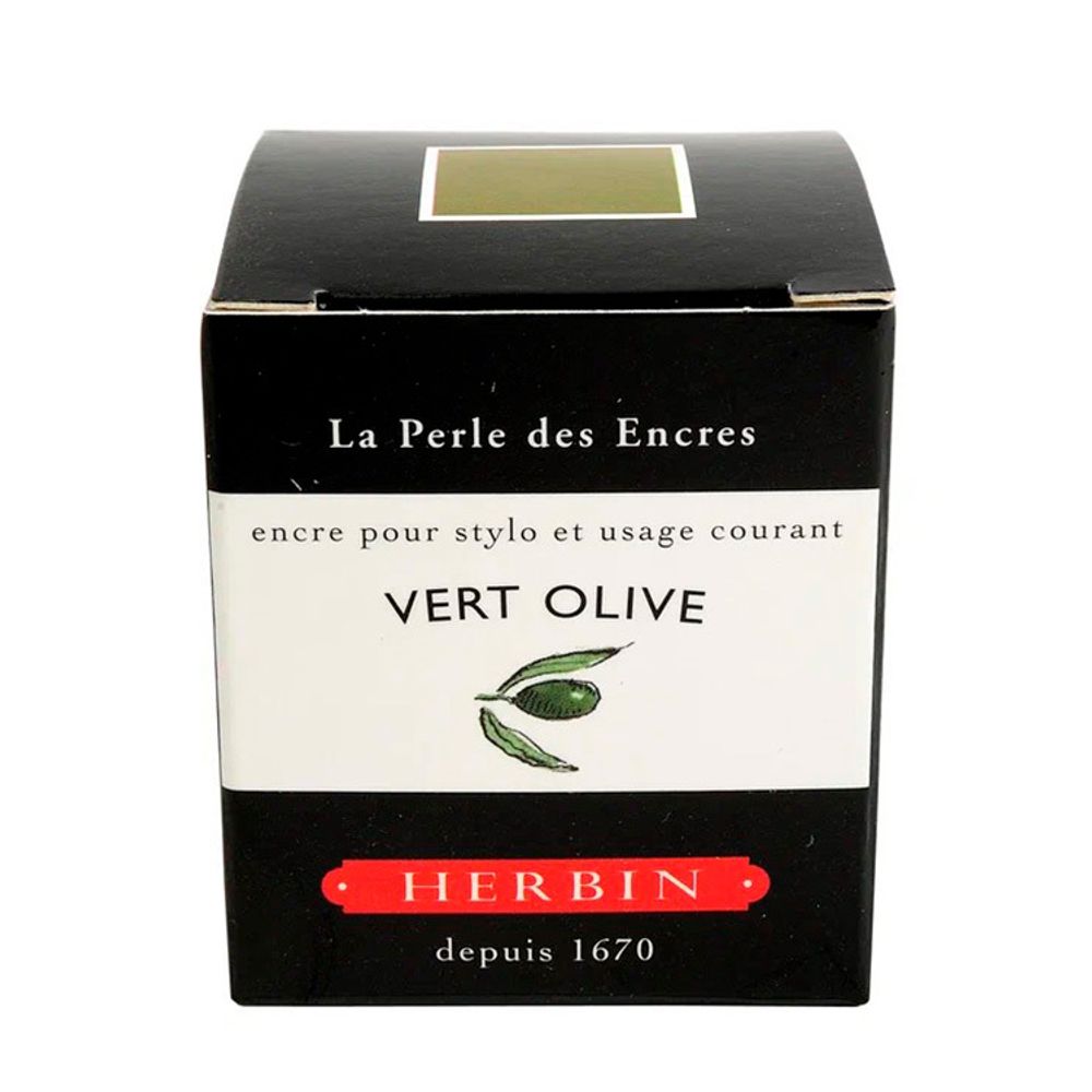 Чернила во флаконе Herbin 30 мл Vert olive оливковые (13036T) 2