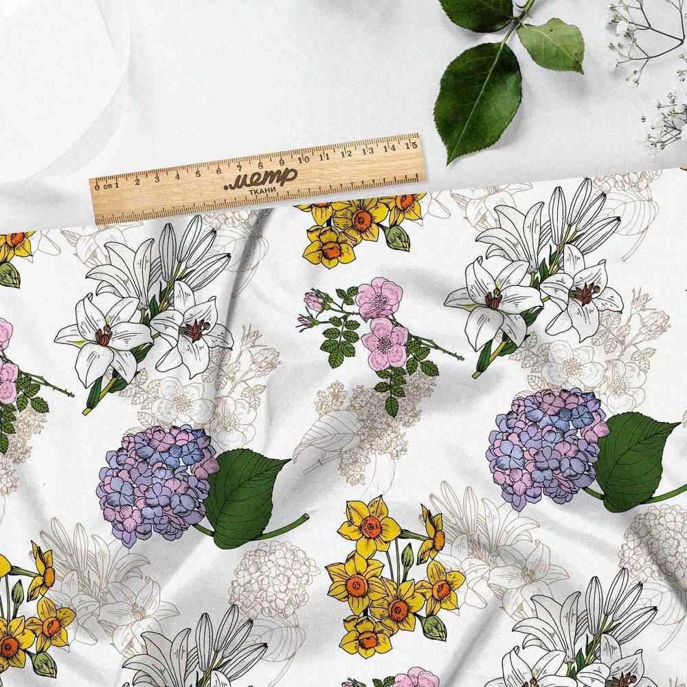 Ткань бифлекс цветочное разнообразие