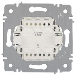 Переключатель Intro Accent 6-103-01 , 10А-250В, IP20, СУ, AL/CU, белый | Intro