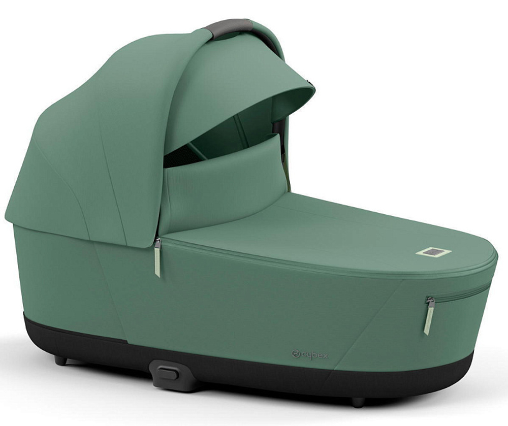 Коляска для новорожденных Cybex Priam IV Chrome Brown Leaf Green