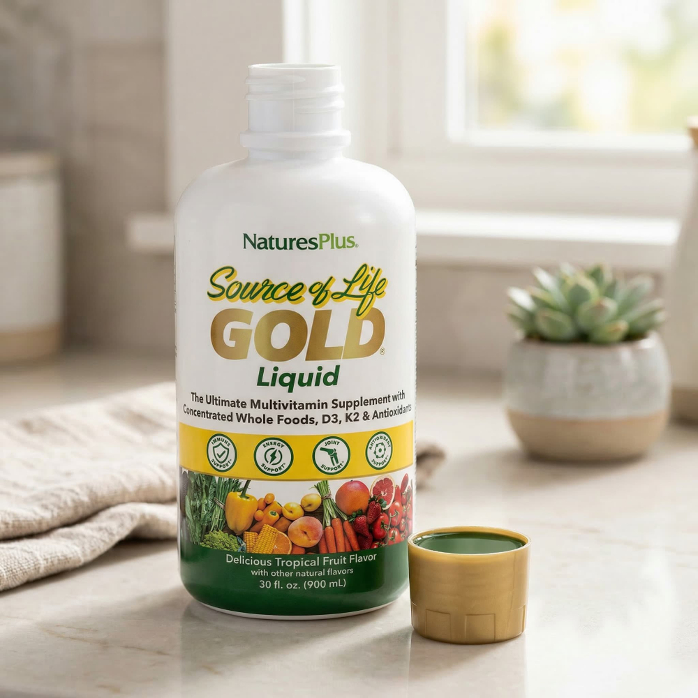 NaturesPlus, Source of Life Gold®, жидкое средство с тропическими фруктами, 900 мл (30 жидк. унций)