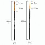 Кисти синтетика BRAUBERG, НАБОР 10 шт., черные (Круглые; Овальные; Плоские; Лайнеры), 201028