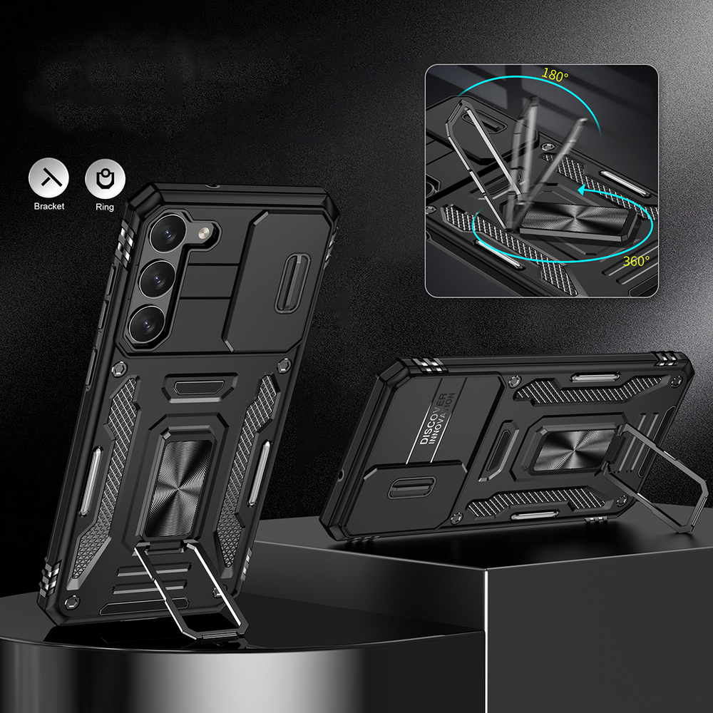 Чехол Safe Case с кольцом и защитой камеры для Samsung Galaxy S25+