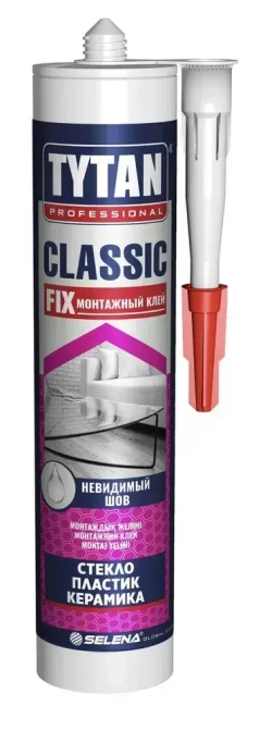 Монтажный клей Tytan Professional CLASSIC FIX, Прозрачный, Жидкие Гвозди 310 мл