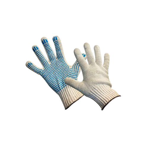 Перчатка х/б с ПВХ 6-нитка бел/300