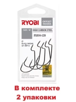 Крючок офсетный рыболовный RWH-09 №1/0 ( 2 упк по 5шт)