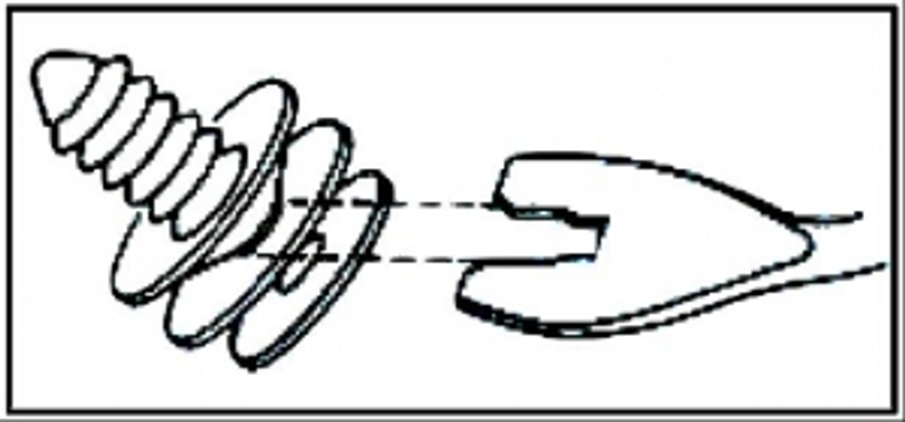 Съемник пистонов обшивки авто 190 мм, KA-6283