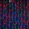 Светодиодный RGB занавес Хамелеон 1.5*2 м., 220V, 200 разноцветных LED ламп, прозрачный ПВХ провод, Rich LED (RL-CS1.5*2-T/ARGB)