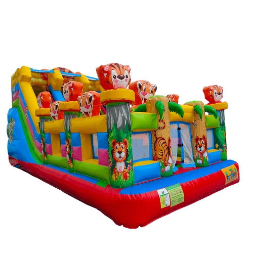 Коммерческий батут «Тигриная страна 2», 8х4х5 м без пандуса