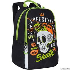 Çanta \ Bag \  Рюкзак школьный (/1 черный - салатовый) RB-151-3