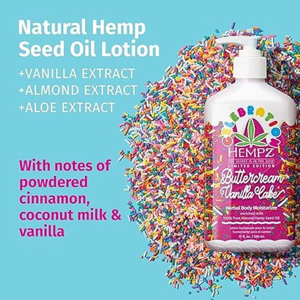 Молочко для тела HEMPZ BUTTERCREAM VANILLA CAKE MOISTURIZER 500 мл