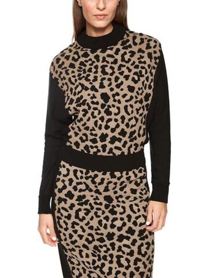 Marc Cain Свитшот  с перфорированным анималистичным принтом